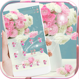 Pink Rose Theme for Launcher Rose Love
