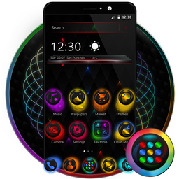 Color Fluorescent Black theme