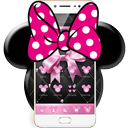 Pink Black Minny Bowknot Theme