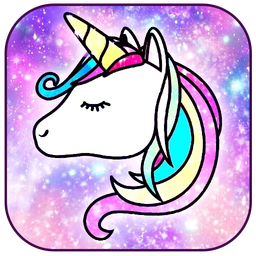 Galaxy Unicorn Shiny Glitter Theme