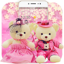 Cute Pink Teddy Bear Blooms Theme