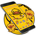 Cartoon yellow cute duck theme, Butterfly Icon