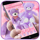 Lavender Teddy Bear Pink Purple Plush Toy Theme