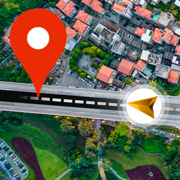 GPS Satellite Map Route Finder