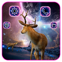 Lonely, Galaxy, Deer Theme & Live Wallpaper