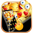 Smiley Emoji Zipper Themes HD Wallpapers 3D icons