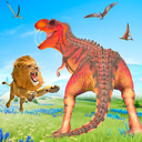 Lion vs Dinosaur Animal Fight