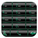 Dialer Theme GlassFrameBGreen