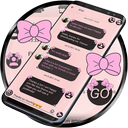 SMS Theme Ribbon Pink messages