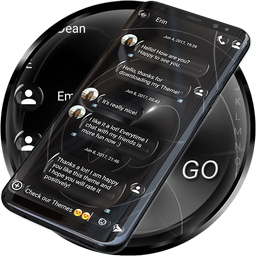 SMS Theme Sphere Black - chat