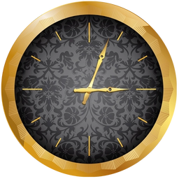 Luxury Gold Clock Widget