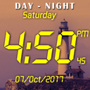 Day night changing clock live wallpaper