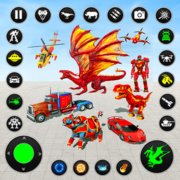 Police Dragon Robot Car Game