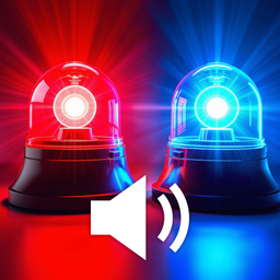 Loud Police Siren Police Light