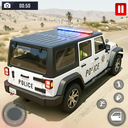 American Police Jeep Driving