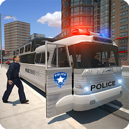 Police bus prison transport 3D