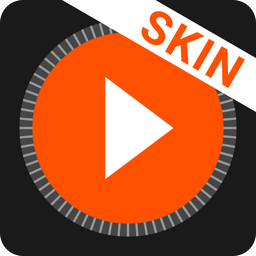 MusiX Material Dark Orange Skin for music player