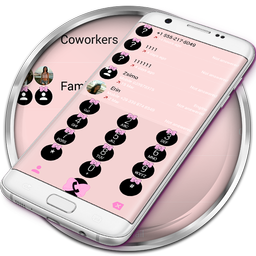Dialer Theme Ribbon PinkPastel