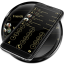 Dialer Theme Circle Black Gold