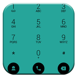 Dialer theme Flat Aqua