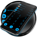 Dialer Theme Flat Black Blue