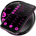 Dialer Theme Flat Black Pink