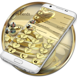 Dialer Hearts Gold Theme