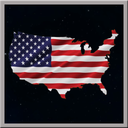USA Shaped Flag Live Wallpaper