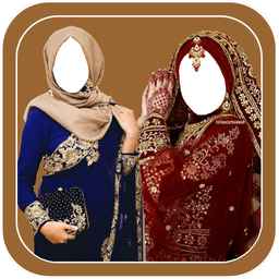 Hijab With Saree Photo Montage