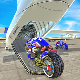 Future Police Robot Bike Airpl