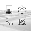 Lines Dark - Black Icon Pack