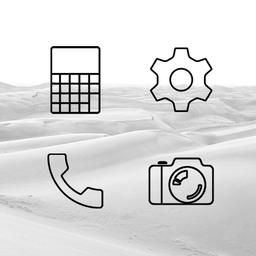 Lines Dark - Black Icon Pack