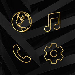 Lines Gold - Gold Icon Pack