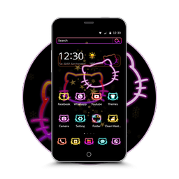 Neon Kitty Lamp Theme