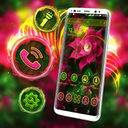 Neon Pink Flower Theme