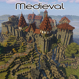 Medieval maps for MCPE. Village city map.
