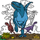 Dinosaur Color by Number Book