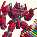Robots Color By Number Book
