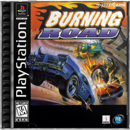 burning road
