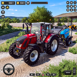 Village Driving Tractor Games