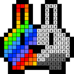 Number coloring : Dot coloring