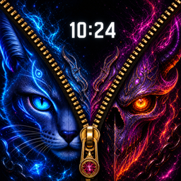 3D Live Wallpaper-Zipper Lock