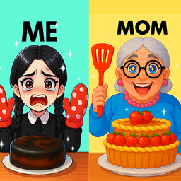 Me vs my Mom cooking CHALLENGE