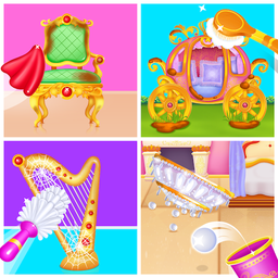 Girls royal home cleanup game