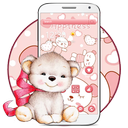 Pink Bear Cute Cartoon Theme