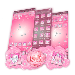 Pink Flower Diamond Theme