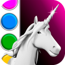 Unicorn 3D Coloring Book