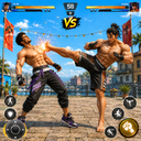 Bodybuilder Karate Fighting