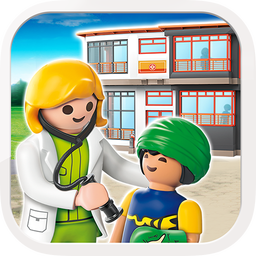 Playmobil doctor store with child