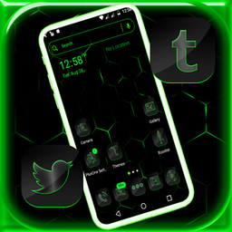 Cool Neon Green Launcher Theme